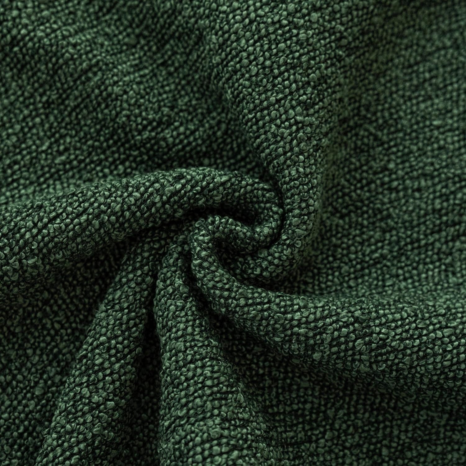 Decorative Textured Boucle Throw Pillow Covers Accent Solid Pillow Cases Neutral Soft Cozy Couch Cushion Case for Chair Sofa Bedroom Living Room Home Decor 16X16 Inch,1Pc,Pine Green