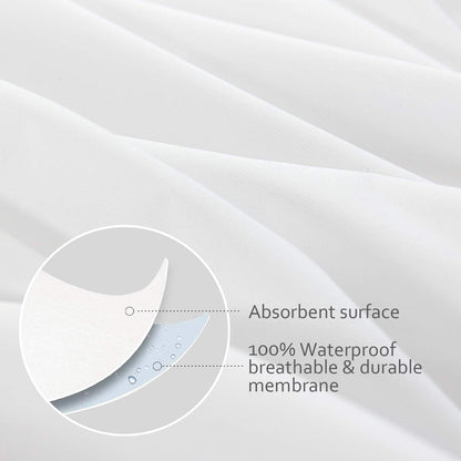 Waterproof Pillow Protector Body Size 2 Pack, Body Pillow Cover with Zipper 21"X 55" Pillow Protector Pillow Covers Encasement Pillow Case White