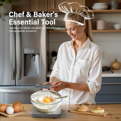 ® Digital Kitchen Food Scale -Detachable Display Electronic Weight Scale for Baking, Bread Making & Coffee Brewing, 304 Stainless Steel Platform, Backlit LCD, Count Mode, Wall-Mount & Tilt Stand