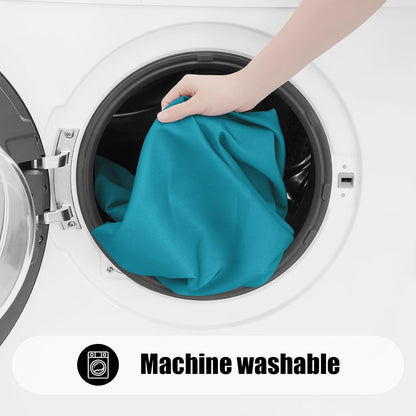 2-Pack Waterproof Elastic Fitted Rectangular Tablecloths, Washable Polyester Covers for Indoor and Outdoor Use (Teal, 30" x 72")