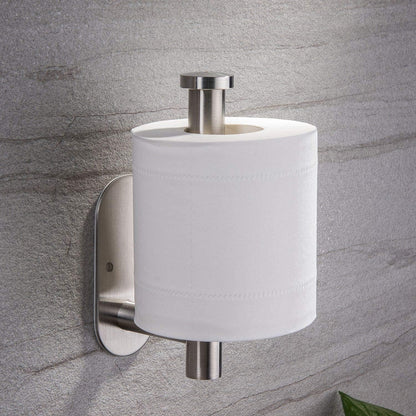 Self-Adhesive Toilet Paper Holder - No-Drill Stainless Steel Brushed Bathroom Accessory